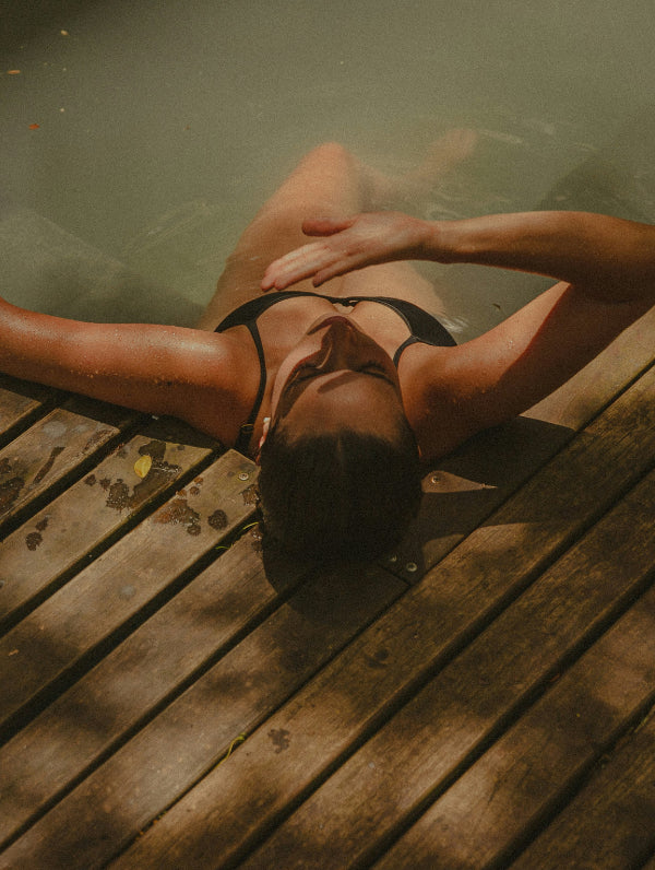 Woman sunbathing