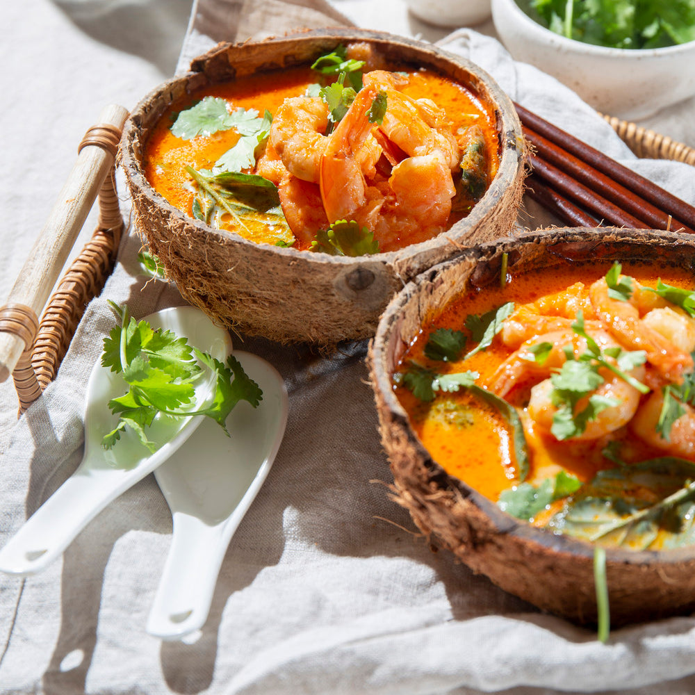 Chilli Prawns with Thai-Inspired Coconut Sauce