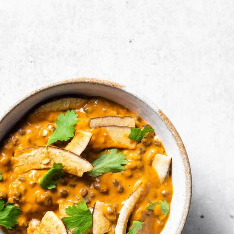 Curried Coconut Dhal with Ginger &  Lime (VE)
