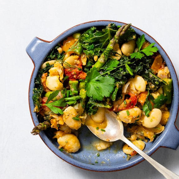 Asparagus + Butter Bean Hash (VE)