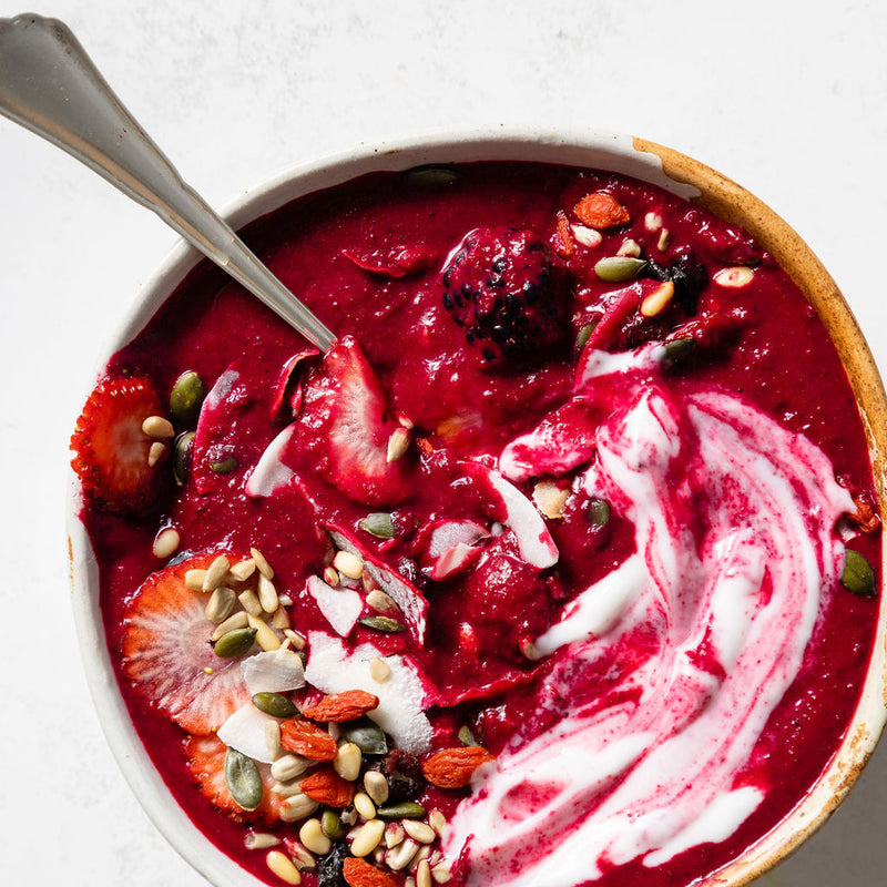 Frozen Berry Smoothie Bowl + Granola of the Month (VE)