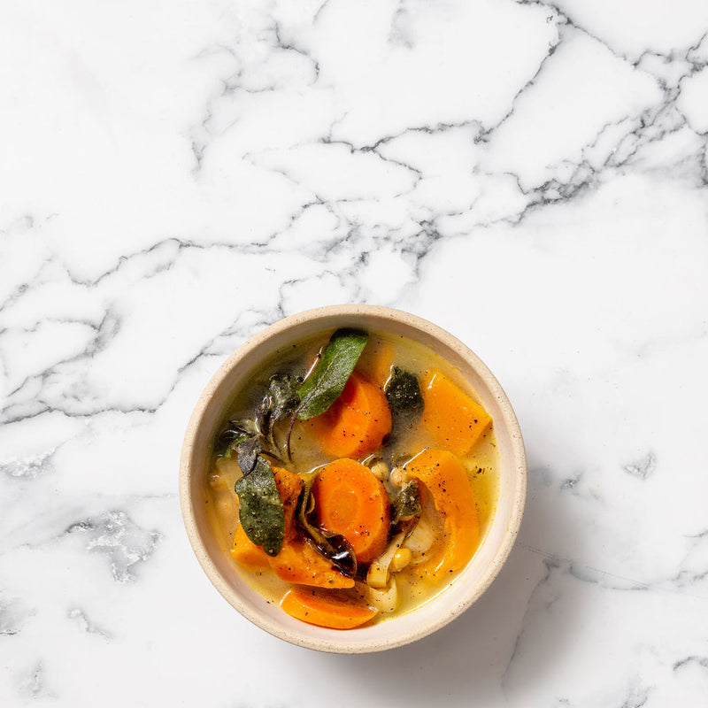 Carrot + Pumpkin Soup with Sage (VE)
