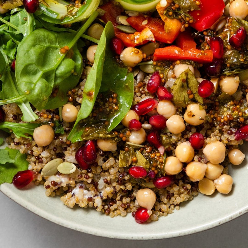 Chickpea Poke Bowl with Crunchy Cucumber + Salsa (VE)